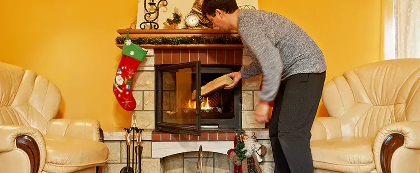 Rusted Metal Fireplace Restoration in Fairhope, Alabama
